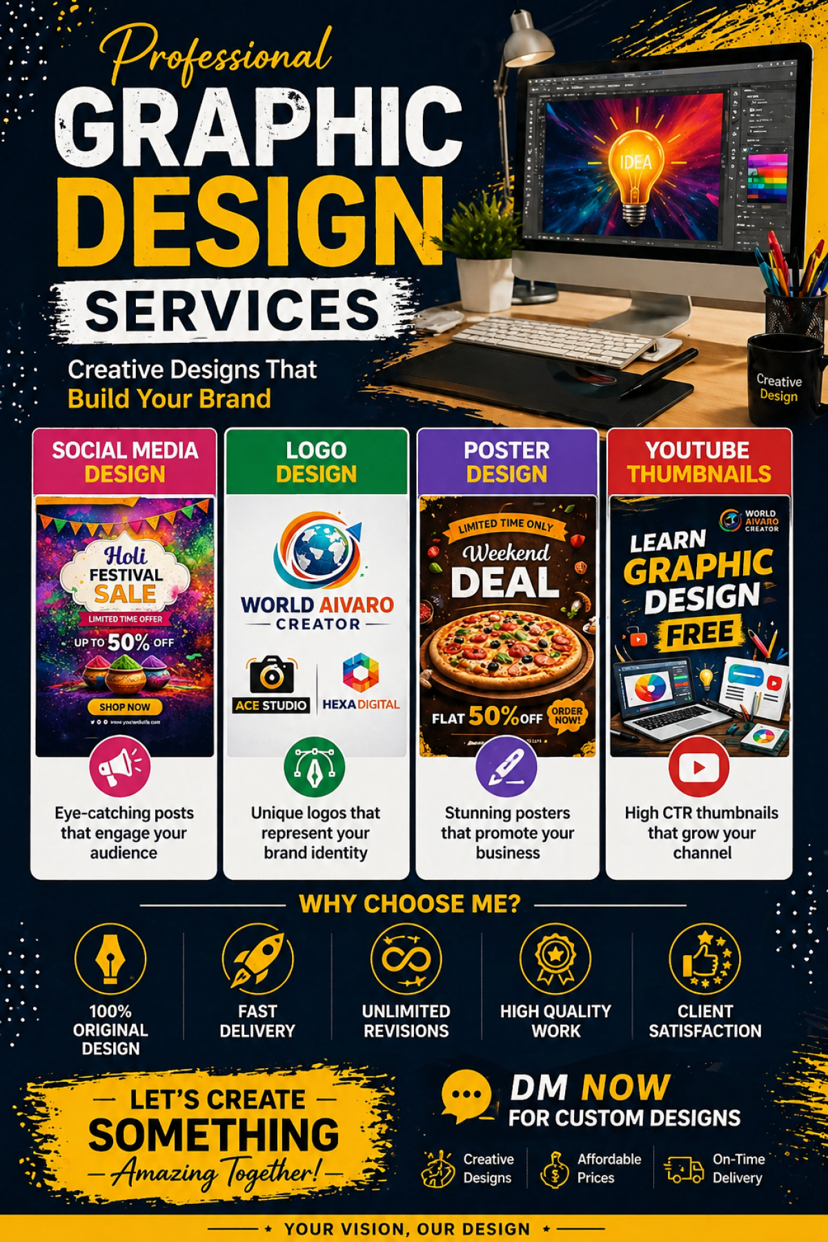 I will design eye-catching social media posts, posters and branding
